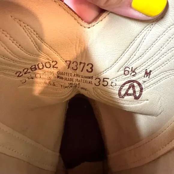 Vintage Dingo Cowboy Boot Size 6.5 Western Cowgirl Neutral Festival Boho Country - Picture 8 of 13